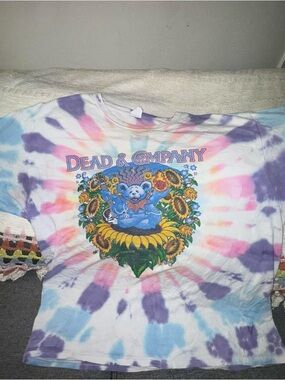 Dead & Company Tie-Dye Graphic Tee - Pastel Rainbow